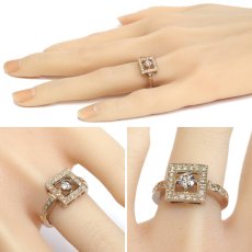 画像9: K18PGダイヤモンドリング D0.581 5.0g #11.5 鑑別書 (9)