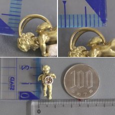 画像6: 750/K18ダイヤモンドオメガチェーンペンダント エンジェル D0.31 16.5g (6)