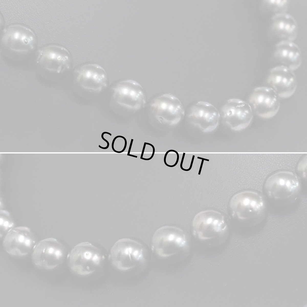 画像2: タサキ ブラックパールネックレス K14WG金具 10.7-12.5mm 40cm (2)