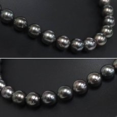 画像2: タサキ ブラックパールネックレス K14WG金具 10.7-12.5mm 40cm (2)
