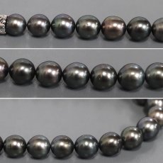画像3: タサキ ブラックパールネックレス K14WG金具 10.7-12.5mm 40cm (3)