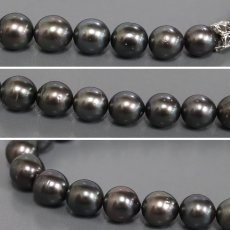 画像4: タサキ ブラックパールネックレス K14WG金具 10.7-12.5mm 40cm (4)