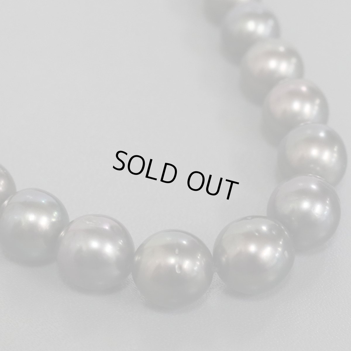 画像5: タサキ ブラックパールネックレス K14WG金具 10.7-12.5mm 40cm (5)