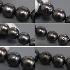画像6: タサキ ブラックパールネックレス K14WG金具 10.7-12.5mm 40cm (6)