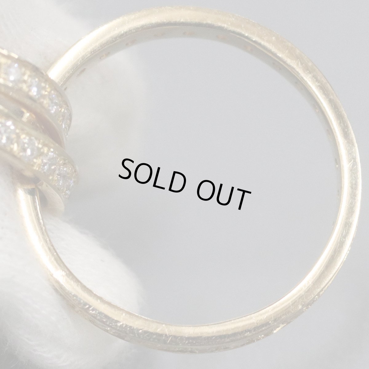 画像5: K18ダイヤモンド3連リング D1.82 9.8g #10-13 (5)