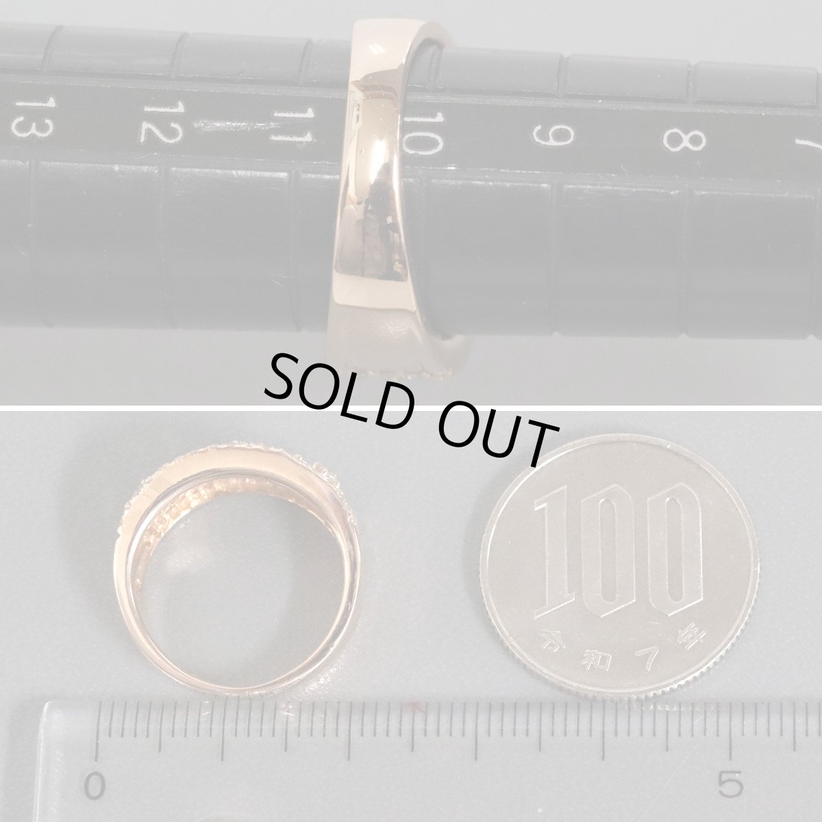 画像8: K18PGダイヤモンドリング D0.70 5.6g #10.5 (8)