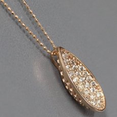 画像3: K18PGダイヤモンドペンダント D1.00 3.3g AJ付44cm (3)