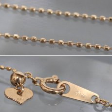 画像7: K18PGダイヤモンドペンダント D1.00 3.3g AJ付44cm (7)