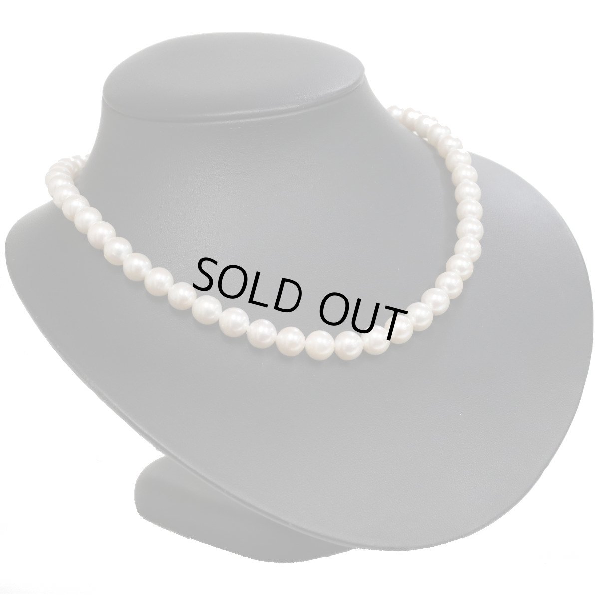 画像1: パールネックレス シルバー金具 8.5-9.0mm 41cm (1)