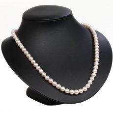 画像1: パールネックレス シルバー金具 7.0-7.5mm 61cm (1)