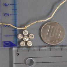画像8: K18ダイヤモンドペンダント D2.31 4.2g AJ付36-40cm (8)