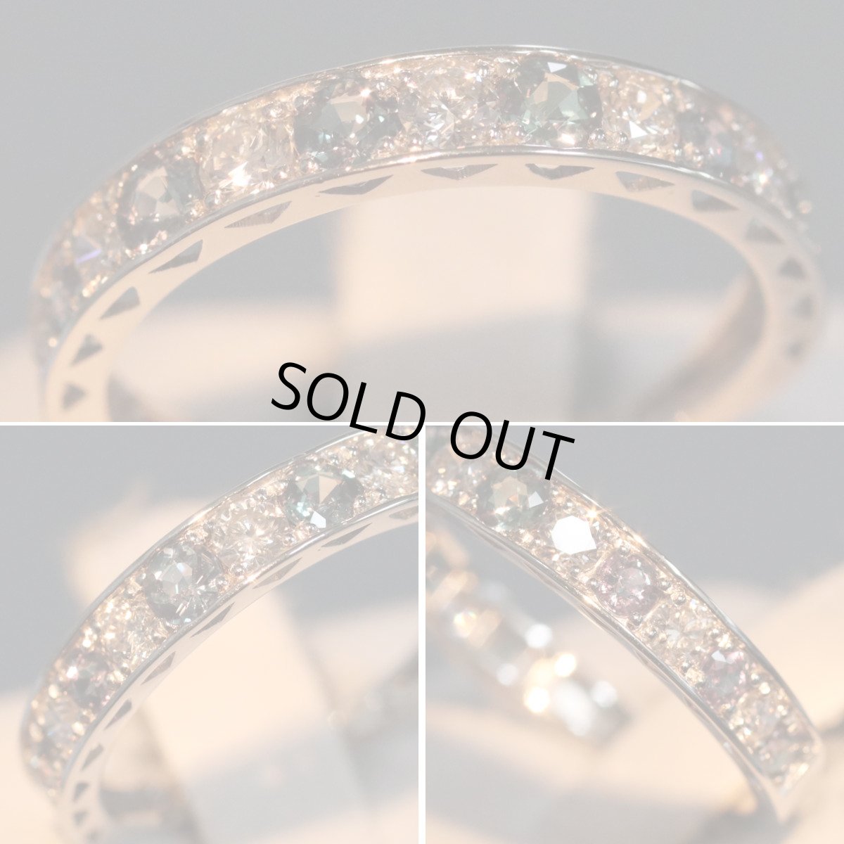 画像5: Pt900アレキサンドライトダイヤモンドリング A0.44 D0.34 1.9g #12 鑑別書 (5)