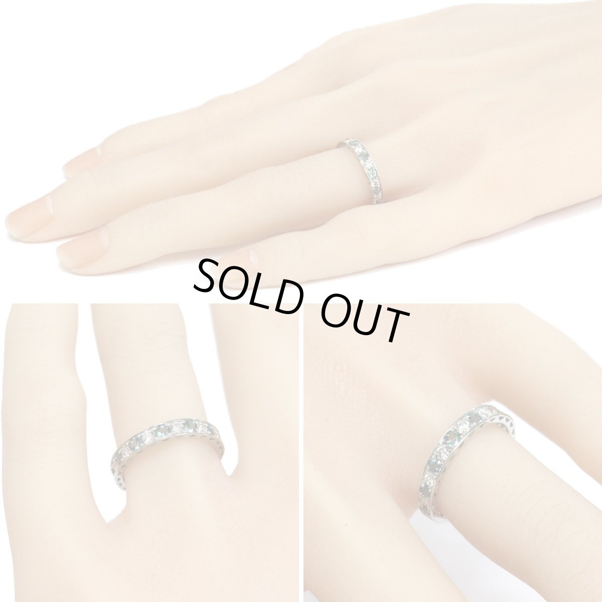 画像9: Pt900アレキサンドライトダイヤモンドリング A0.44 D0.34 1.9g #12 鑑別書 (9)