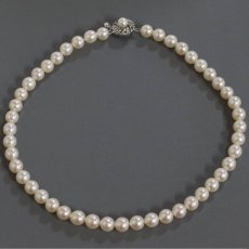 画像2: パールネックレス シルバー金具 8.0-8.4mm 38cm (2)