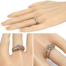 画像10: K18PGダイヤモンドリング フラワーモチーフ D1.00 3.8g #11.5 (10)