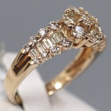 画像3: K18PGダイヤモンドリング フラワーモチーフ D1.00 3.8g #11.5 (3)