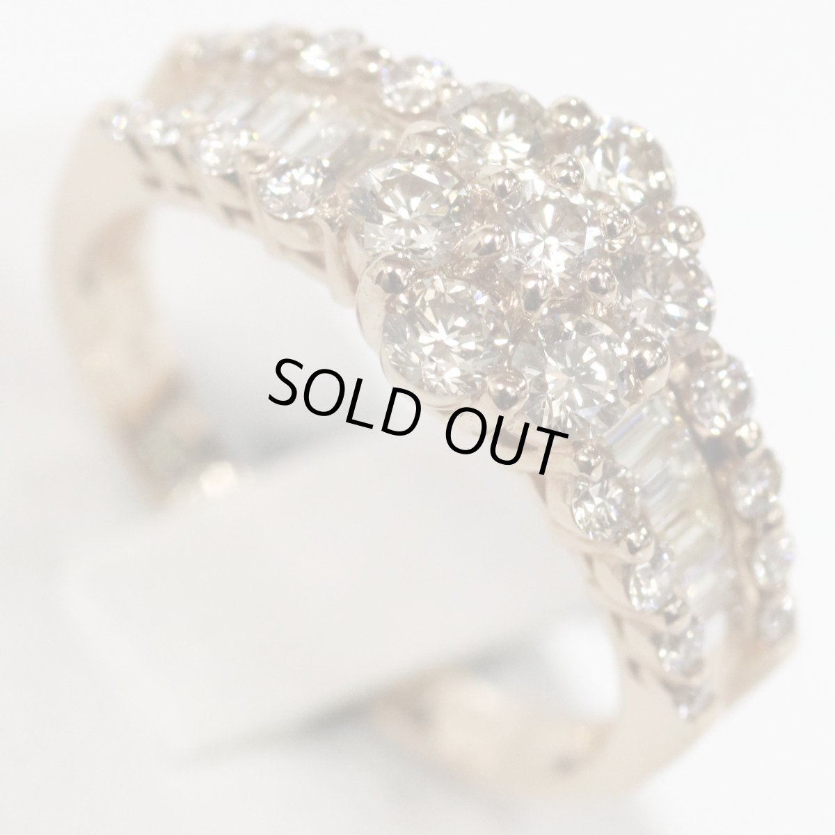 画像4: K18PGダイヤモンドリング フラワーモチーフ D1.00 3.8g #11.5 (4)