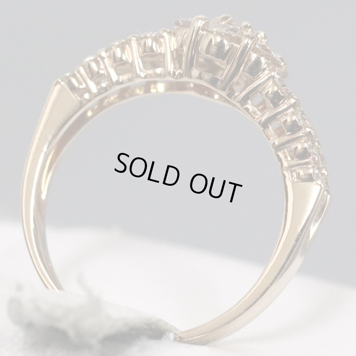 画像5: K18PGダイヤモンドリング フラワーモチーフ D1.00 3.8g #11.5 (5)