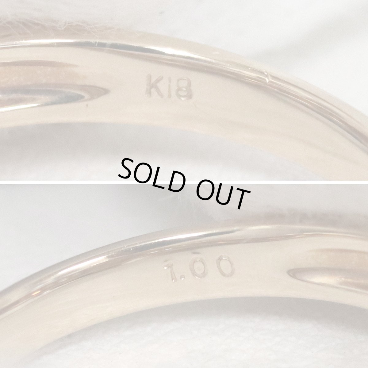 画像7: K18PGダイヤモンドリング フラワーモチーフ D1.00 3.8g #11.5 (7)