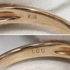 画像7: K18PGダイヤモンドリング フラワーモチーフ D1.00 3.8g #11.5 (7)