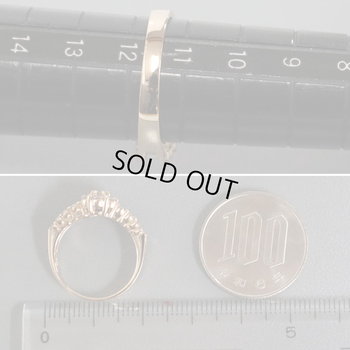 画像8: K18PGダイヤモンドリング フラワーモチーフ D1.00 3.8g #11.5 (8)