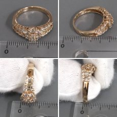 画像9: K18PGダイヤモンドリング フラワーモチーフ D1.00 3.8g #11.5 (9)