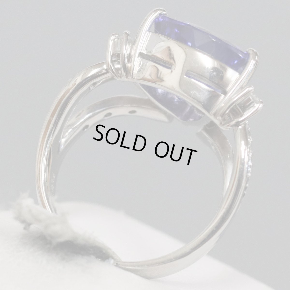 画像5: Pt900タンザナイトダイヤモンドリング TZ6.12 D0.27 12.3g #14 ソーティング (5)