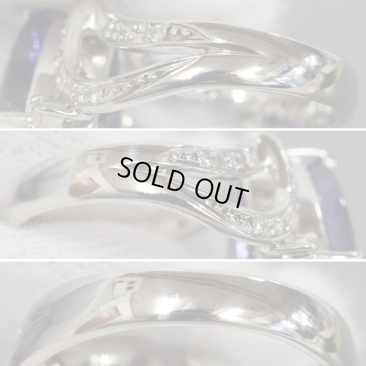 画像6: Pt900タンザナイトダイヤモンドリング TZ6.12 D0.27 12.3g #14 ソーティング (6)