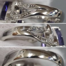 画像6: Pt900タンザナイトダイヤモンドリング TZ6.12 D0.27 12.3g #14 ソーティング (6)