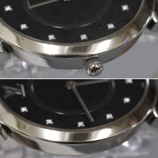 画像3: ルイ・ヴィトン タンブール スリム 11Pダイヤモンド(QA145Z)ブラック文字盤 Qz (3)