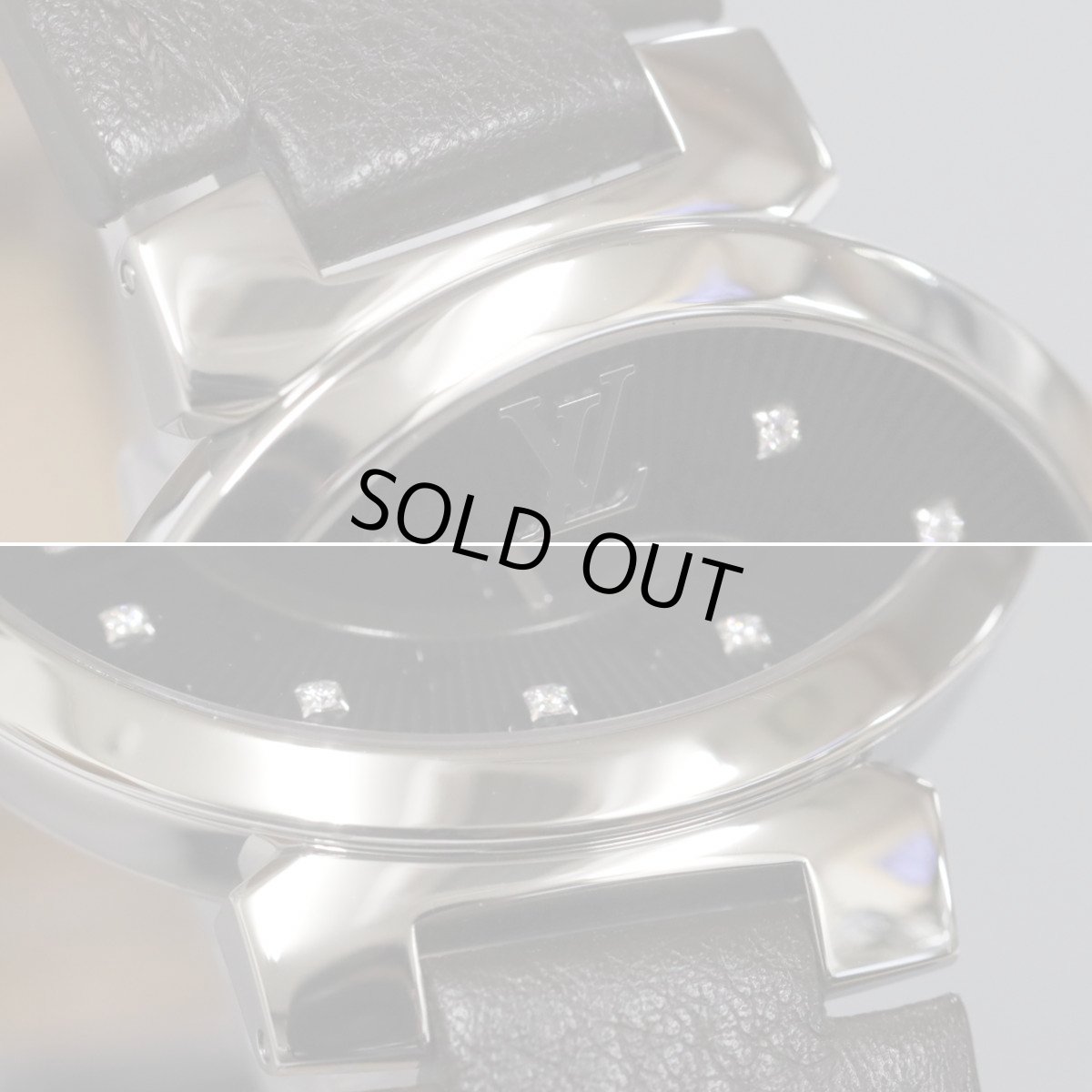 画像4: ルイ・ヴィトン タンブール スリム 11Pダイヤモンド(QA145Z)ブラック文字盤 Qz (4)