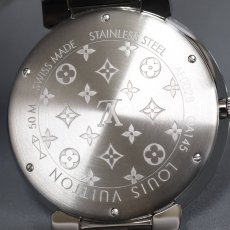 画像6: ルイ・ヴィトン タンブール スリム 11Pダイヤモンド(QA145Z)ブラック文字盤 Qz (6)