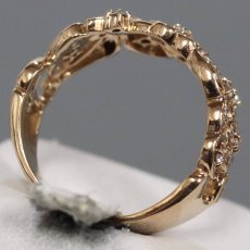 画像5: K18PGダイヤモンドリング フラワーモチーフ D0.36 5.4g #16 (5)