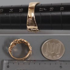 画像8: K18PGダイヤモンドリング フラワーモチーフ D0.36 5.4g #16 (8)