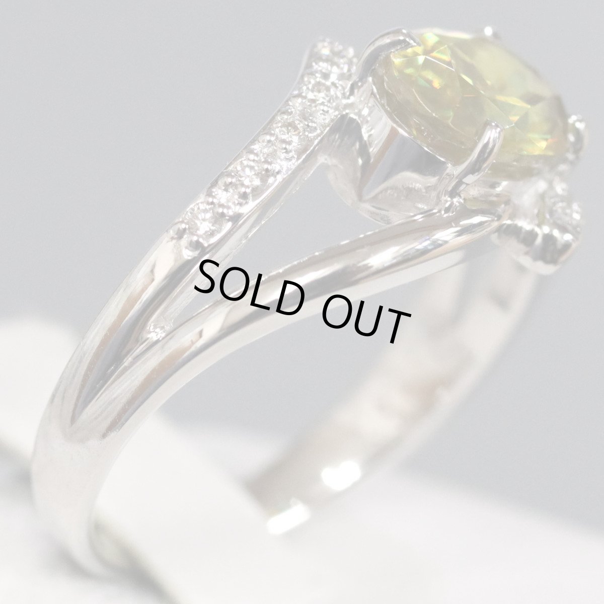 画像3: K18WGスフェーンダイヤモンドリング S1.67 D0.08 4.9g #12 (3)