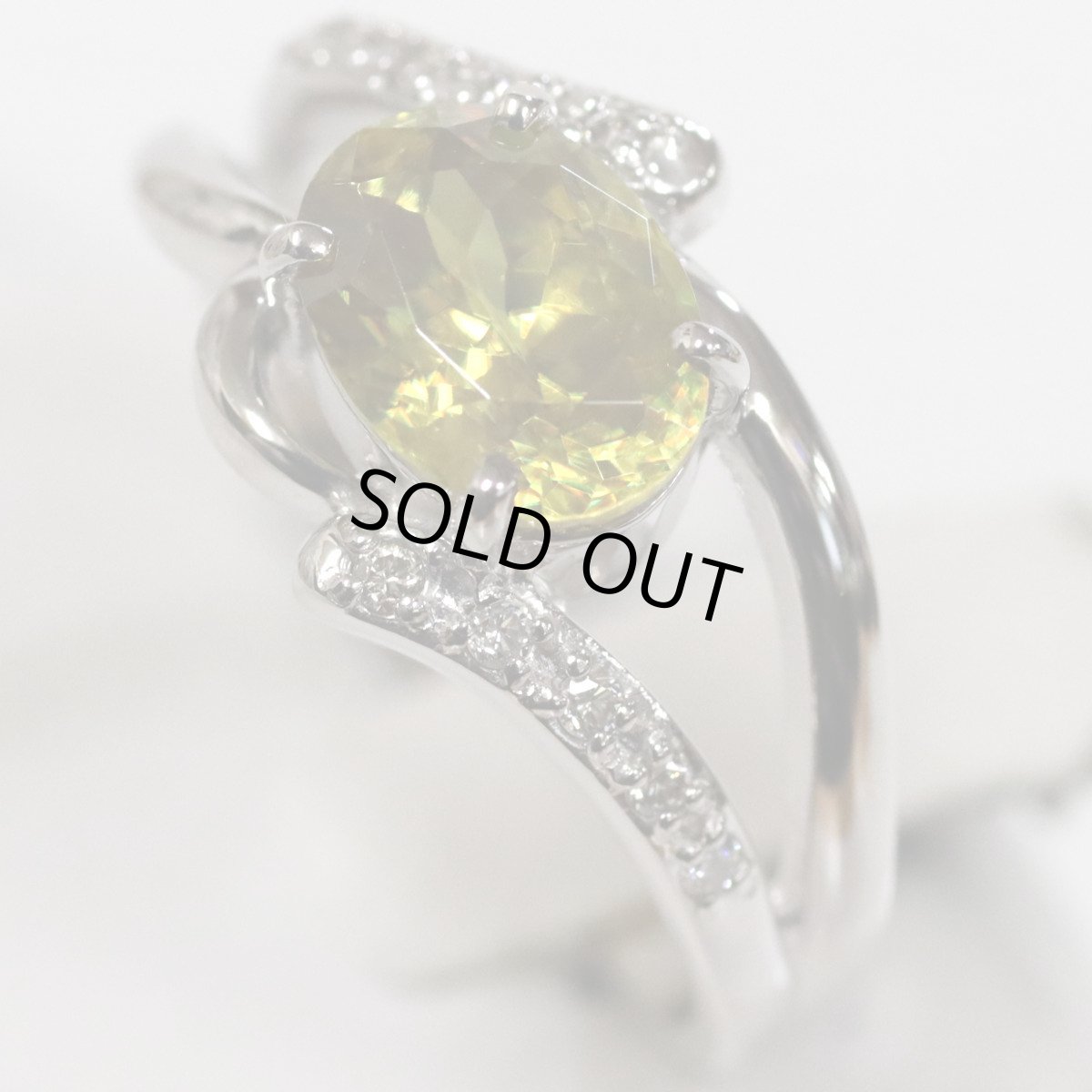 画像4: K18WGスフェーンダイヤモンドリング S1.67 D0.08 4.9g #12 (4)