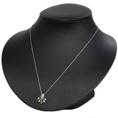 画像5: K18WG/Pt900デマントイドガーネットダイヤモンドペンダント DG0.29 D0.32 4.7g AJ付45cm (5)