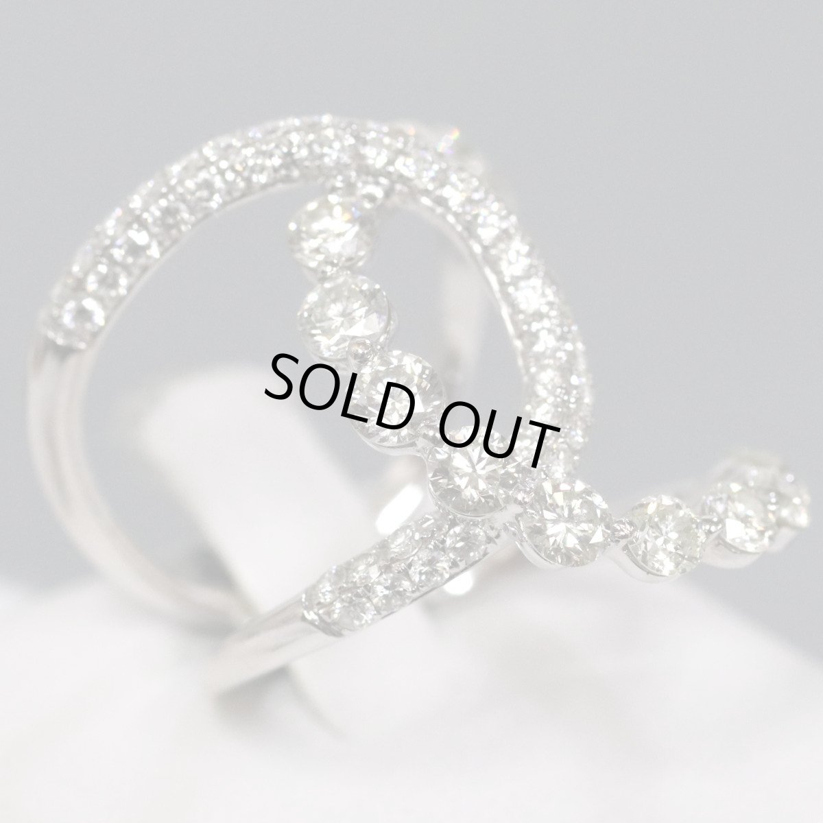 画像2: 750ダイヤモンドリング D2.00 5.4g #11 鑑別書 (2)