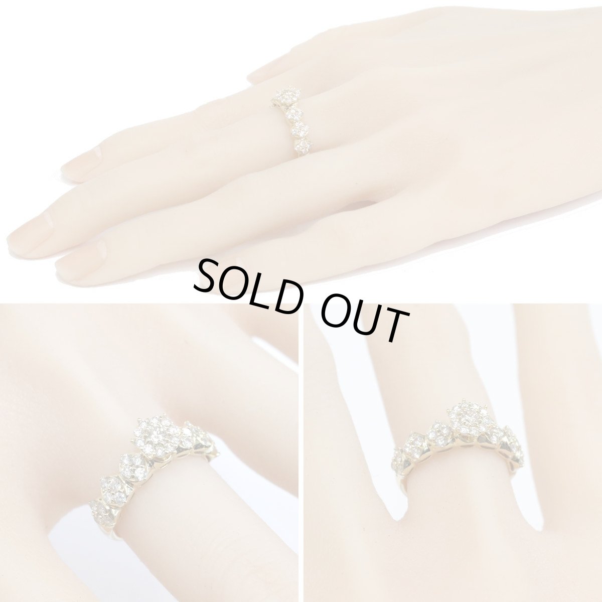 画像10: K18ダイヤモンドリング フラワーモチーフ D1.00 5.0g #12 (10)