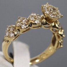 画像3: K18ダイヤモンドリング フラワーモチーフ D1.00 5.0g #12 (3)