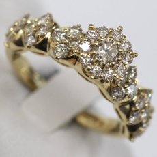 画像4: K18ダイヤモンドリング フラワーモチーフ D1.00 5.0g #12 (4)