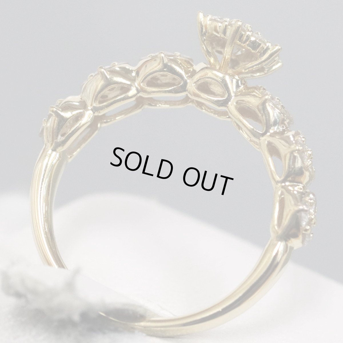 画像5: K18ダイヤモンドリング フラワーモチーフ D1.00 5.0g #12 (5)