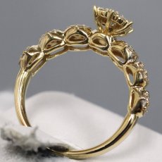 画像5: K18ダイヤモンドリング フラワーモチーフ D1.00 5.0g #12 (5)