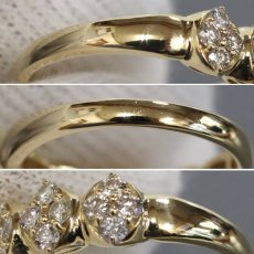 画像6: K18ダイヤモンドリング フラワーモチーフ D1.00 5.0g #12 (6)