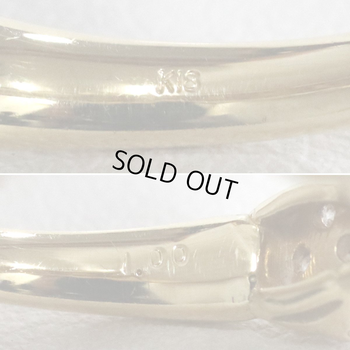 画像7: K18ダイヤモンドリング フラワーモチーフ D1.00 5.0g #12 (7)