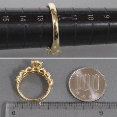 画像8: K18ダイヤモンドリング フラワーモチーフ D1.00 5.0g #12 (8)