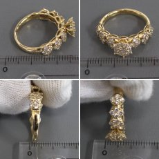 画像9: K18ダイヤモンドリング フラワーモチーフ D1.00 5.0g #12 (9)