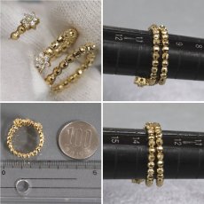 画像8: K18ダイヤモンドリング フラワーモチーフ D0.30 2.5g #10-13 可変式 (8)