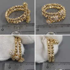 画像9: K18ダイヤモンドリング フラワーモチーフ D0.30 2.5g #10-13 可変式 (9)