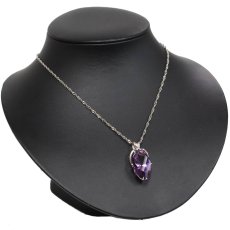 画像6: Pt850/K18WGアメジストダイヤモンドペンダント AM20.39 D0.02 12.1g 55cm (6)